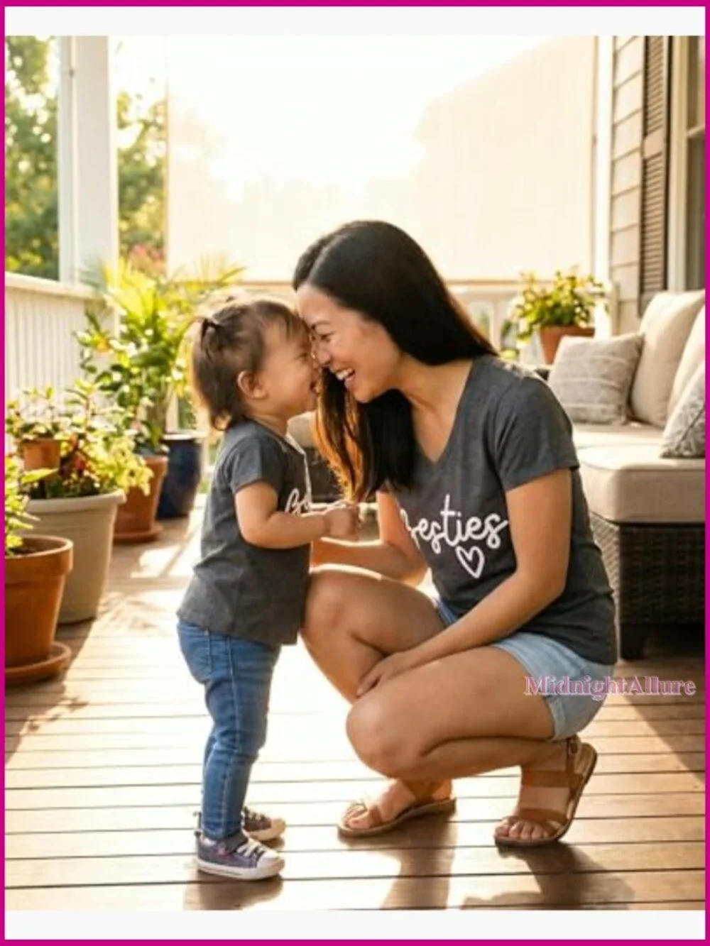 Matching Mommy & Me Besties T-Shirt Set V-Neck